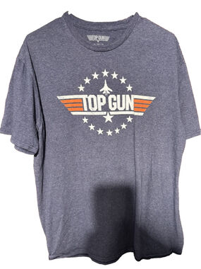 Top Gun Movie Logo T Shirt Men's Size XL Blue